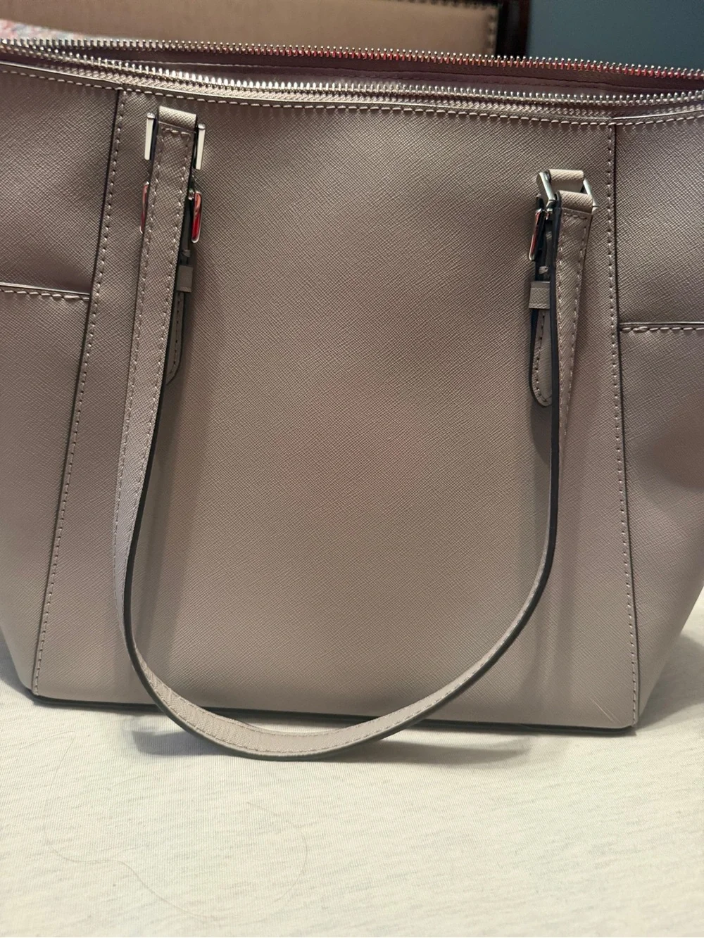Michael Kors Saffiano Tote in Taupe